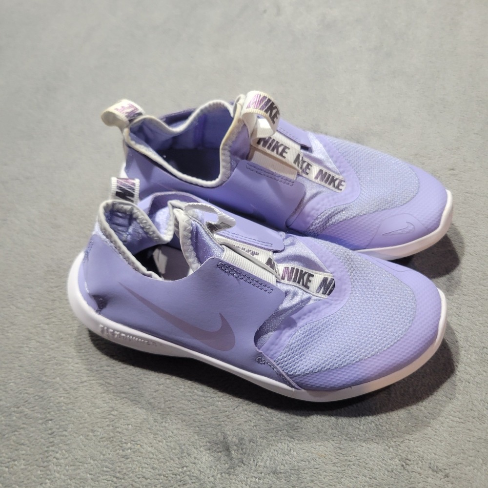 Nike Flex Runner Kids Unisex Size 2Y Lilac‎ Purple Slip On Sneakers AT4665-501